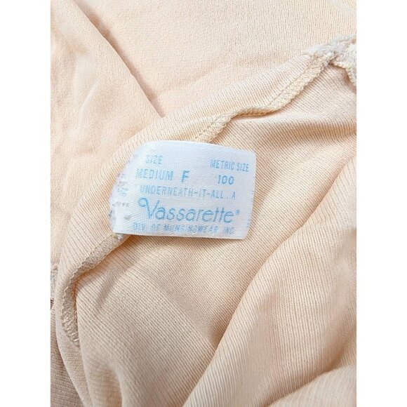 Vintage Vassarette Skirt Half Slip Women's Medium Beige side Slits - Picture 4 of 10